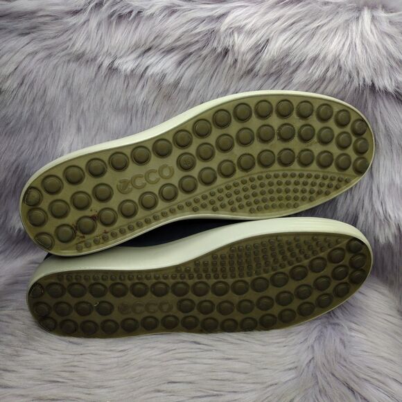 Bundle Of 2 Ecco Leather Danish Design Casual Shoes Mens Size 12 Blue Grey - Picture 7 of 16